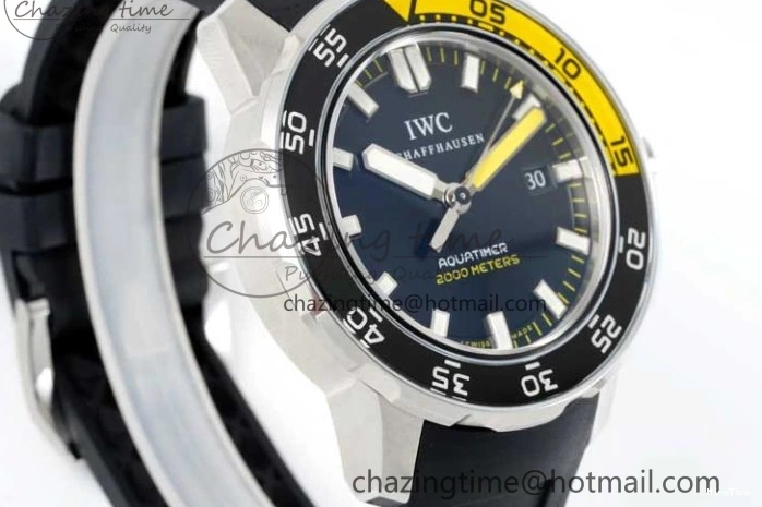 MIROTIME 0815 Bright Aquatimer Automatic SS RSF 1:1 Best Edition Black Yellow Dial on Black Rubber Strap A 7068